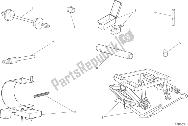 Tutte le parti per il Strumenti Di Servizio Di Officina, Telaio del Ducati Scrambler 1100 Sport USA 2018